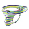 Men's Micro Rainbow Striped Thong