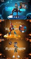 Lighdramon & Davis Motomiya & V-mon & Fladramon & Lifting Egg Davis Motomiya - Digimon Resin Statue - DMX Studios