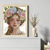 【Limited Stock Sale】Girl With Wreath-14CT Counted Cross Stitch 41*51cm/16.14*20.08in