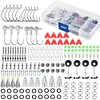 170pcs Fishing Accessories Kit Including Box Hooks Swivels Sinkers Gifts for Men