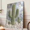 Cactus DIY Pearl Painting Kit with Frame 30x40cm Pearl Gem Paintings Picture Arts Craft for Adults Beginners Gift Home Wall Decor