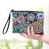 DIY Diamond Art Cosmetic Bag Flowers PU Women Clutch Kit