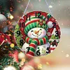 (US Local) DIY Xmas Diamond Painting Ornament with Clock Function Creative Craft