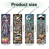 4Pcs Diamond Painting Halloween Pumpkin Skull Bookmark for Reading Enthusiasts