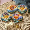 4PCS Diamond Painted Hot Air Balloon and Mountain Placemats Insulated Dish Mats Comes with Mats