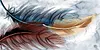 (Multi-Style Round) （Big Size） Feather Flower Leaves - Full Diamond Painting 80*40cm