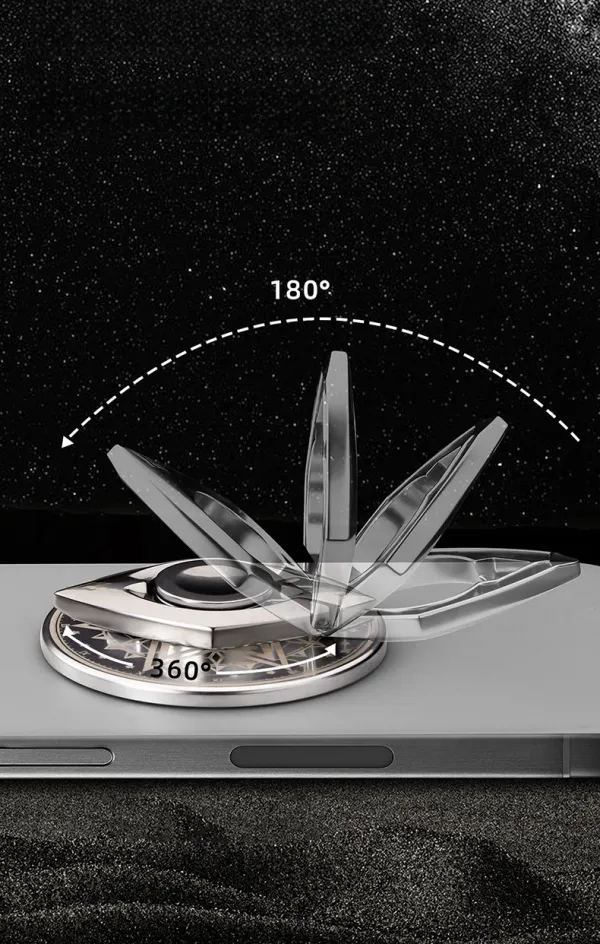 360&deg; Rotating Ring Buckle Cool Fidget Gyroscope Magnetic Bracket
