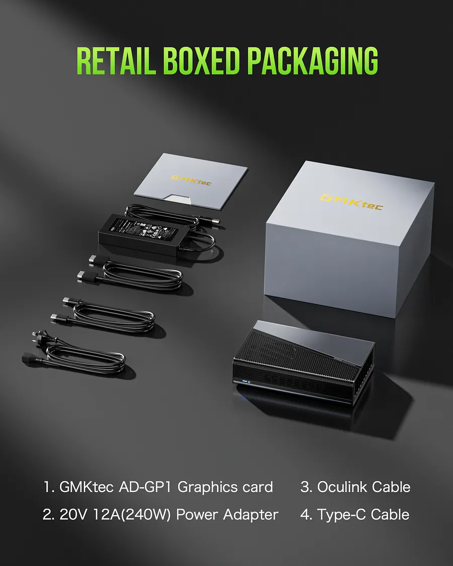 GMKtec AD-GP1ポータブルeGPU RX7600m AMD Radeon 7600M XT-- AD-GP1 External GPU Docking Station