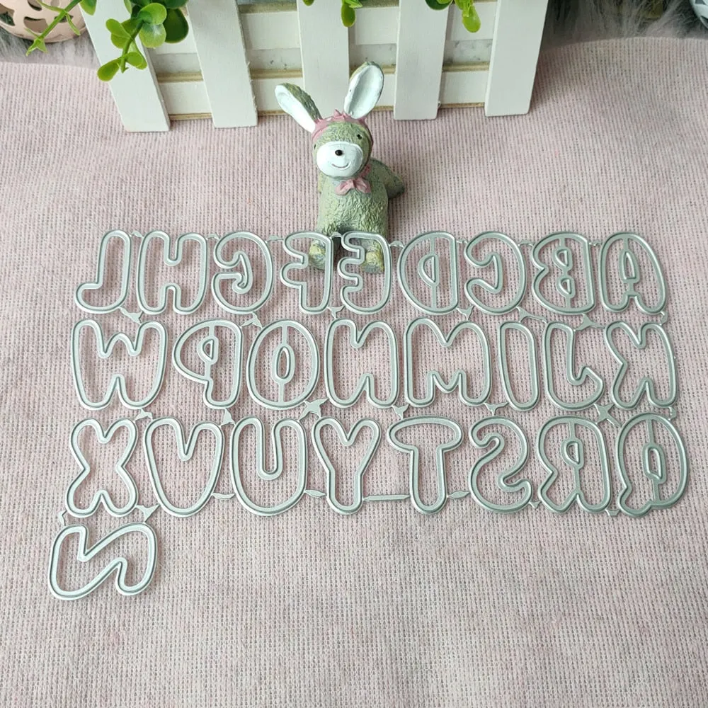 Lovely 26-letter Doll Font metal cutting dies template for DIY scrapbook decoration DIY paper embossed card