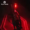 WEST BIKING Smart brake sensor taillight Mountain road bike night riding laser light Cycling safety warning light