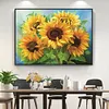 Cross Stitch Full Embroidery Beads Printed 11CT Sunflower(65x50cm)