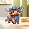 >SALE<Acrylic Special Shaped Needle Western Cattle 5D DIY Diamond Art Tabletop Decor
