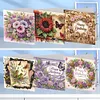 6Pcs Xmas Happy Birthday DIY Diamond Painting Card Rhinestone Painting Card Kit