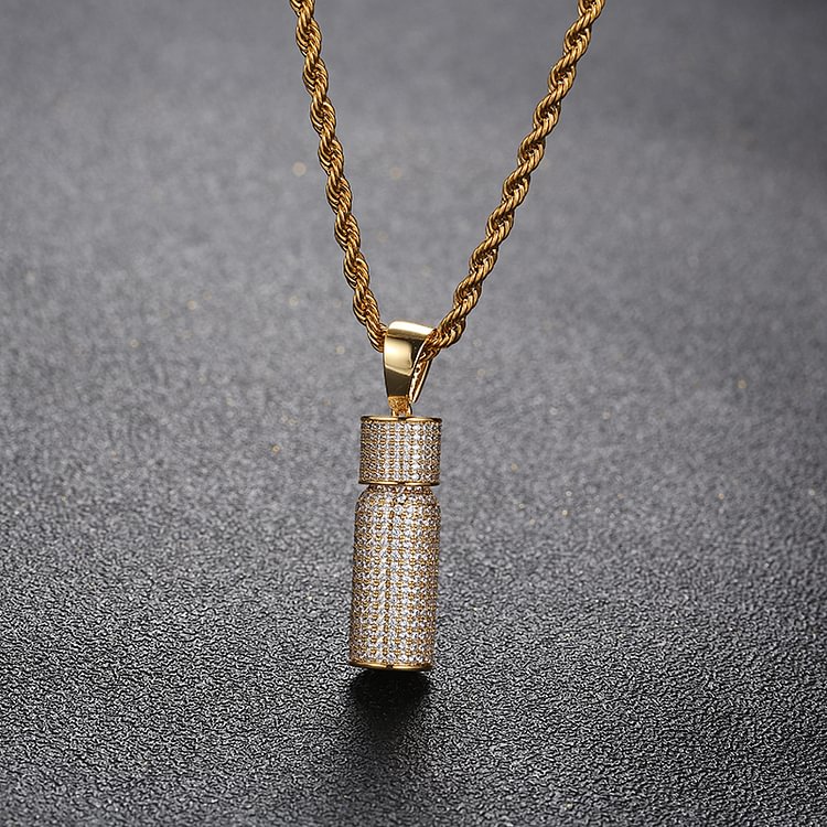 Iced Out Removable Bullet Pendants Hip Hop Bling Bling For Women And Men