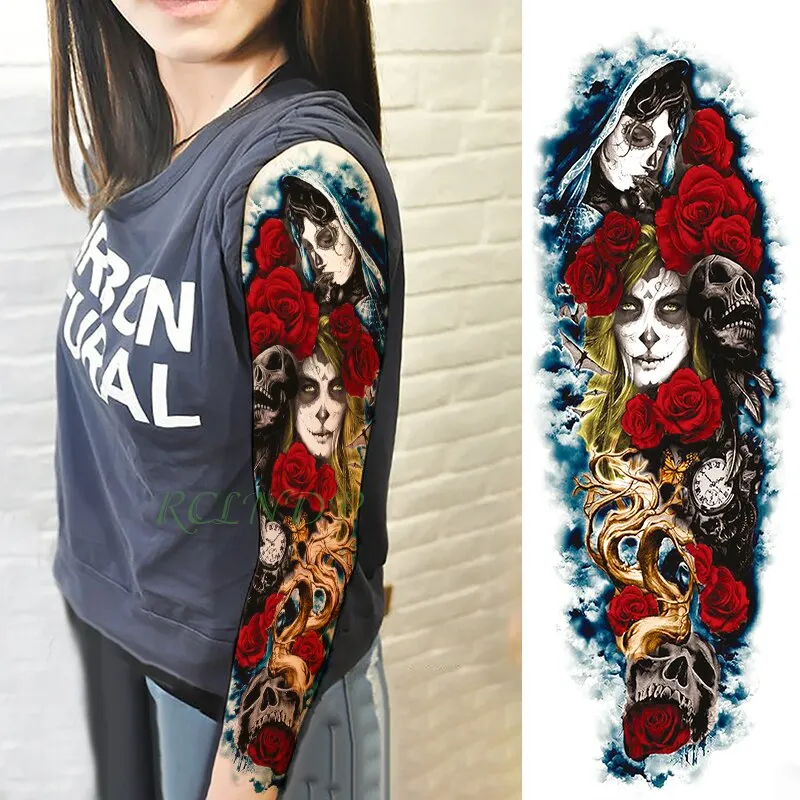 Waterproof Temporary Tattoo Sticker dragon Chinese style full arm fake tatto flash tatoo big size sleeve tato for men women
