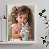Diamond Painting -DIY Round Drill Sweet Girl Cat