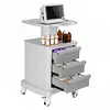 [US Local Warehouse] Medical Cart with 3 Drawers & 4 Wheels & 1 Top Tray Rolling Cart 66 LBS Load Salon Trolley for Hospital Office Bedroom Clinic