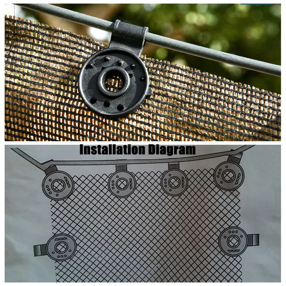 5pcs Sunshade Net Clip Greenhouse Shade Cloth Fix Clamp Grommet Hook Clip
