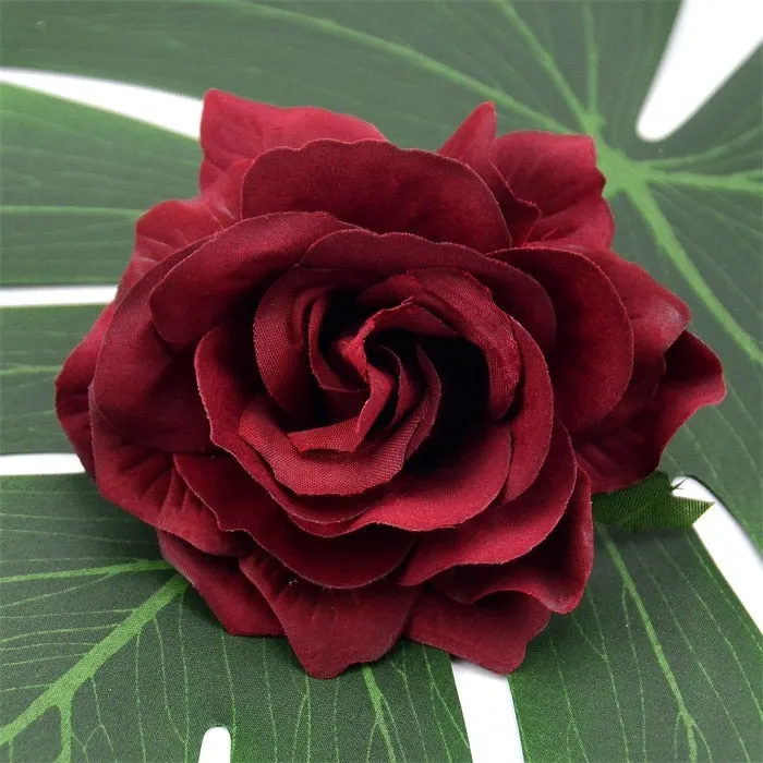 30pcs 10cm Large Silk Rose Artificial Flower Heads For Home Wedding Party Decoration DIY Garland Fake Flower Wall Accessories