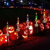 Bougie &eacute;lectronique LED d'Halloween, bougeoir squelette