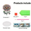(US Local)5D DIY Special Shape Diamond Painting Desk Ornament Gorgeous Flower Decor Kit