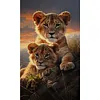 (Big Size)Leopard - 11CT Stamped Cross Stitch - 40*65cm - Animal
