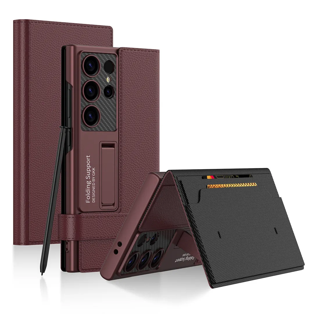 Suitable for Samsung S24/23 flip leather wallet style mobile phone case