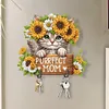 (US Local)Wooden Special Shape Cat 2 Hooks Diamond Painting Hook Rail for Wall Cabinet