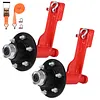 [US Local Warehouse] 2 Set of Shipping Container Wheel 6-Lug Kit with Ratchet Tie Container Wheel Kit 22000LBS Capacity Shipping Containers Axles for Moving 20ft-40ft Empty Containers