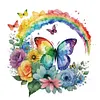 Butterfly And Rainbow - 18CT Stamped Cross Stitch 25*25cm/9.84*9.84in