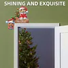 (US Local)DIY Xmas Diamond Painting Wooden Door Decoration for Feiend Gifts (Santa Puppy)