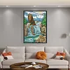 >SALE<Full Embroidery Cotton Thread 11CT Printed Waterfall Eagle Cross Stitch 50x70cm