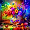 Flowers on the Table - 11CT Stamped Cross Stitch - 45*45cm