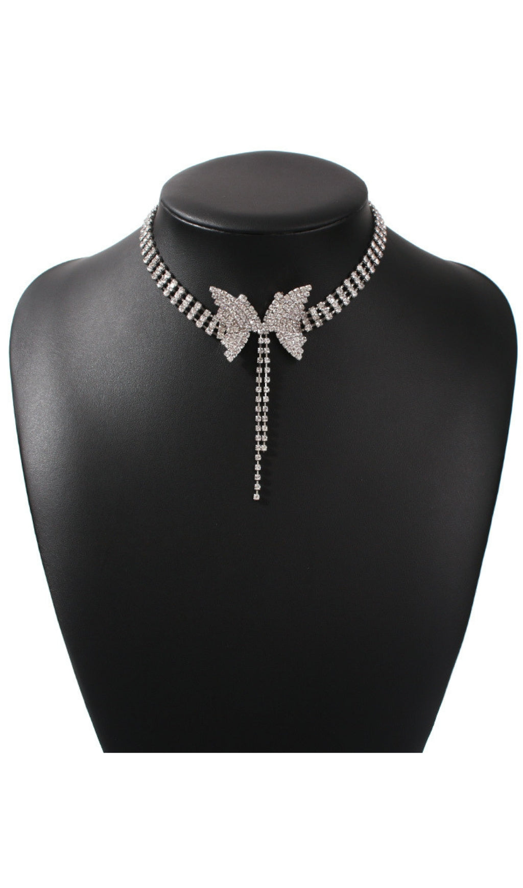 Silver Diamond Butterfly Choker Flowering Girl
