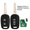 433MHz ID46 Keyless Entry Remote Car Key Fob Compatible for Chevrolet Captiva