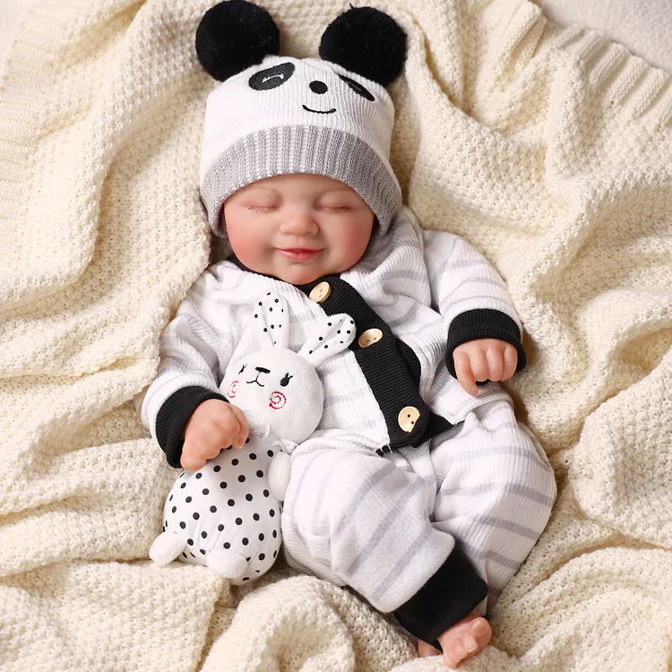 Babeside Sleeping Reborn Baby Brett 17" Little Infant Boy Healing of the Heart with Heartbeat Coos and Breath