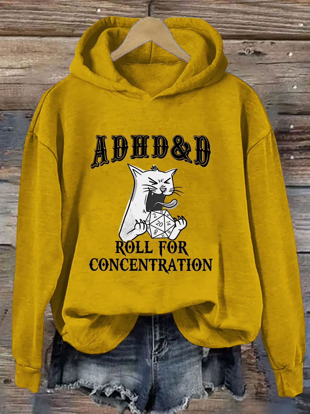 ADHD DnD Cat Hoodie