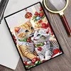 (US Local)50-Page A5 Christmas Cat Diamond Painting Notebook for Adult Holiday Gift