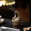 Ceramic Incense Holder for Cone and Coil - Incense Burner Holder Zen Decor with Buddha Statue Design Protection from Evil