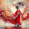 (US Local)Paint By Numbers Kit On Canvas DIY Oil Art Girl Picture Home Wall Decor40x40cm
