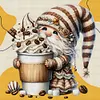 Coffee Gnome-11CT Stamped Cross Stitch 40*40cm/15.75*15.75in