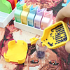 7pcs/5pcs/3pcs Diamond Painting Tray and Storage Box Set | Includes Diamond Painting Trays with Lids and Stoppers, Plastic Material, Available in Multiple Colors DIY Diamond Art Accessories