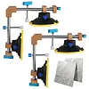 [US Local Warehouse] 2 Pack 90 Degree Stone Seam Joiner with Suction Cup for Marble Slab Installation