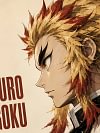 Flame Hashira Rengoku Kyojuro Decorative Painting - Demon Slayer: Kimetsu no Yaiba - Xingkong Studio