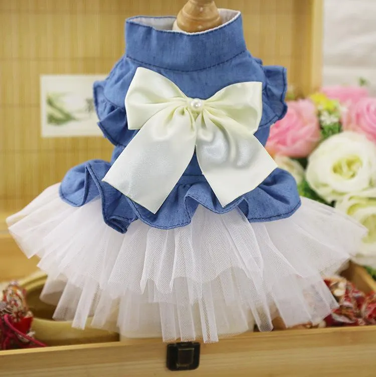 Korean Denim Skirt Pet Clothes