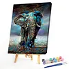 Blue Elephant-Paint by Numbers Acrylic Painting 40*50cm