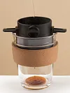 Collapsible Coffee Filter Paperless Hand Brewed Coffee Filter Cup (Black)