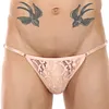 Men's Bikini Lace Bra Thongs