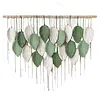 (Finished Product)Bohemian Handmade Leaf Wall Art No Drilling Handmade Craft Macrame Wall Decor Handmade Woven Leaf Tapestry for Apartment Living Room Bedroom Nursery Backdrop