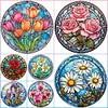 (Multi-Style) Flower Glass Painting - Paint By Numbers Acrylic Painting 40*40CM(HOT)
